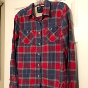 American Eagle flannel shirt-size 12-red and blue